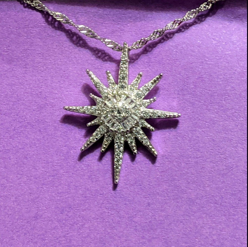 North Star Cubic Zirconia Sterling Silver …